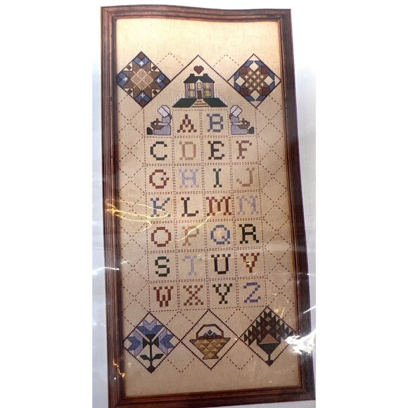 Country Alphabet Sampler Cross-Stitch Kit By Better Homes & Gardens Includes Fab - Picture 1 of 3